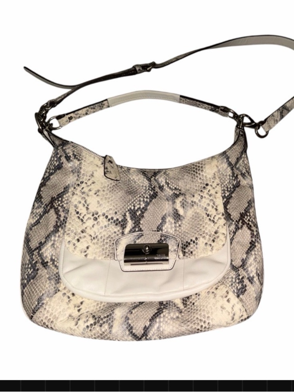 Coach Kristin Embossed Python Round Snakeskin